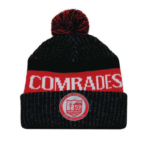 Ballyclare Comrades NFL Style Black Bobble Hat